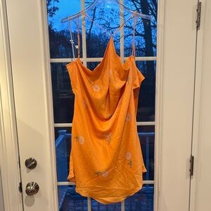 American Eagle Outfitters Bright Orange Dress